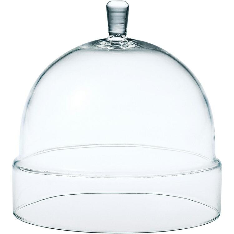 アンティーク 大きな ガラスドーム 木製 足付き台座 特大サイズ