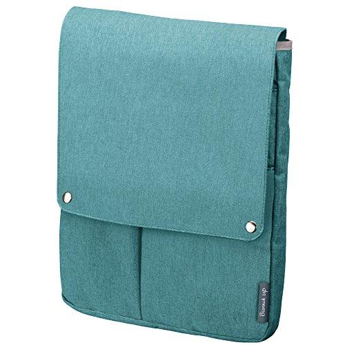 ペットボトルカバー リバティカーラインローズ/ブルー 本革持ち手