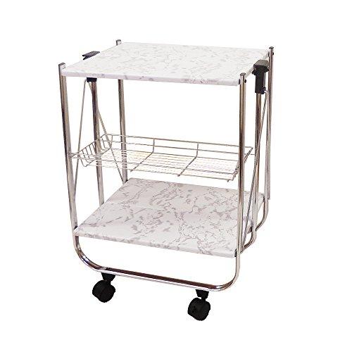 高級感のある大理石調 収納 ラック キャスター キッチンカート