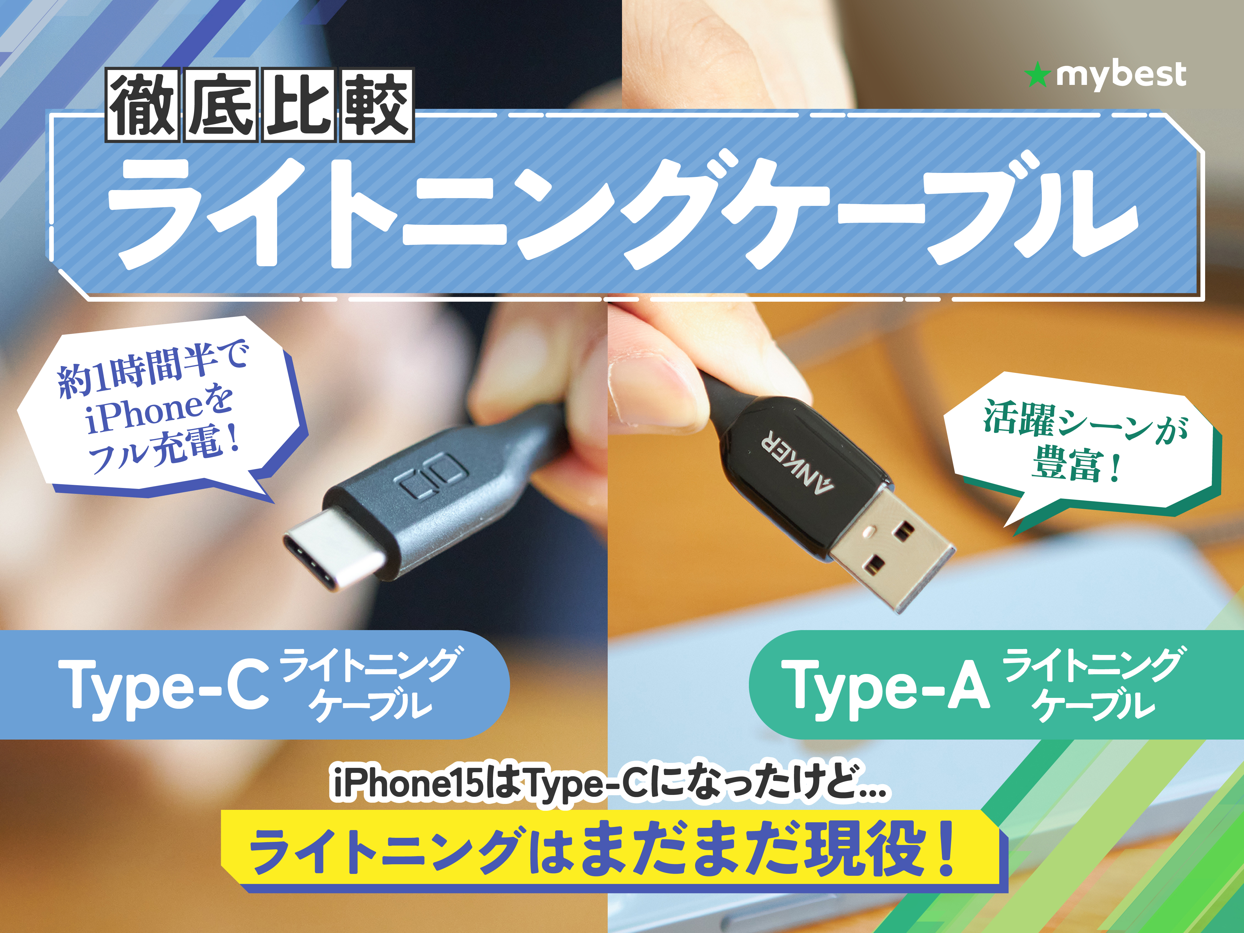 iPhone12 白 SIMフリー 新品のライトニングケーブル付き 徹底比較