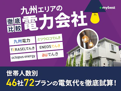 九州の電力会社おすすめ比較ランキング【世帯人数ごとに46社72プランで最安の乗り換え先を紹介!2026年7月】