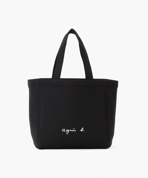 agnès b. 黒 ナイロン トートバッグ agnes b.◇トートバッグ/ナイロン/BLK/NS11-05 : セカンド