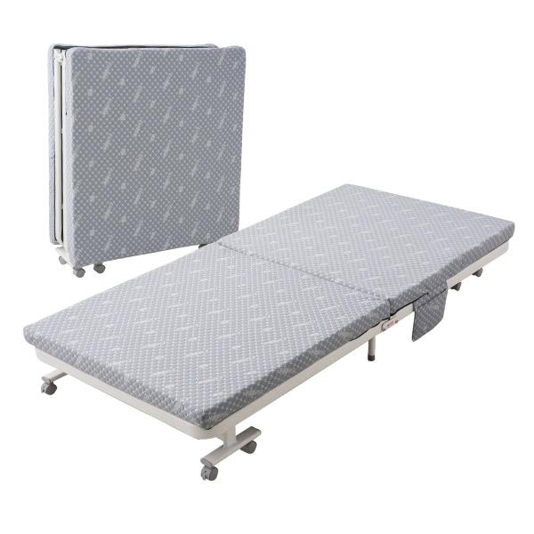 ペーパー折りたたみベッド幅60㎝高さ16㎝組立不要 マットレス付き