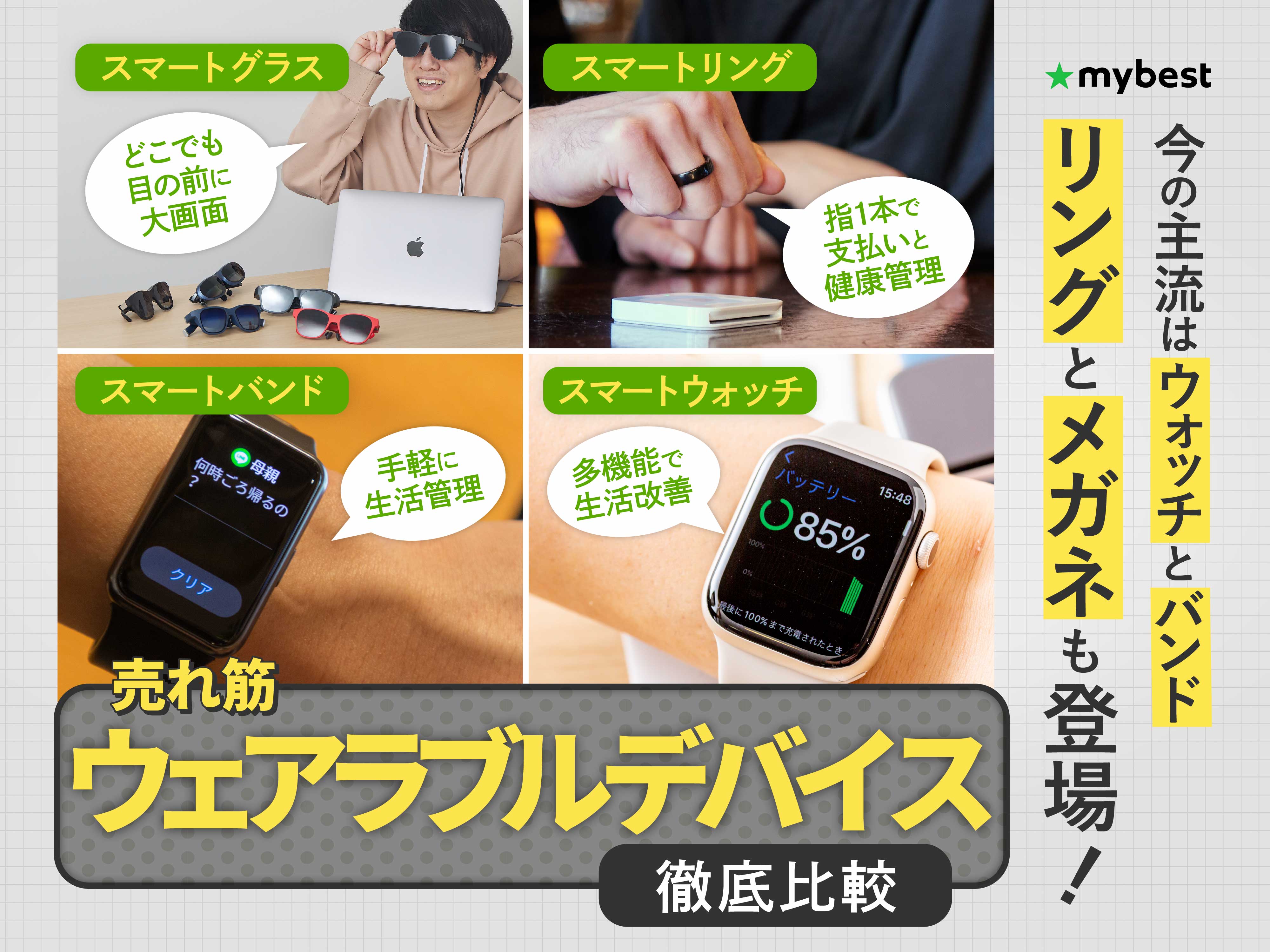 徹底比較】ウェアラブルデバイスのおすすめ人気ランキング【健康管理に 