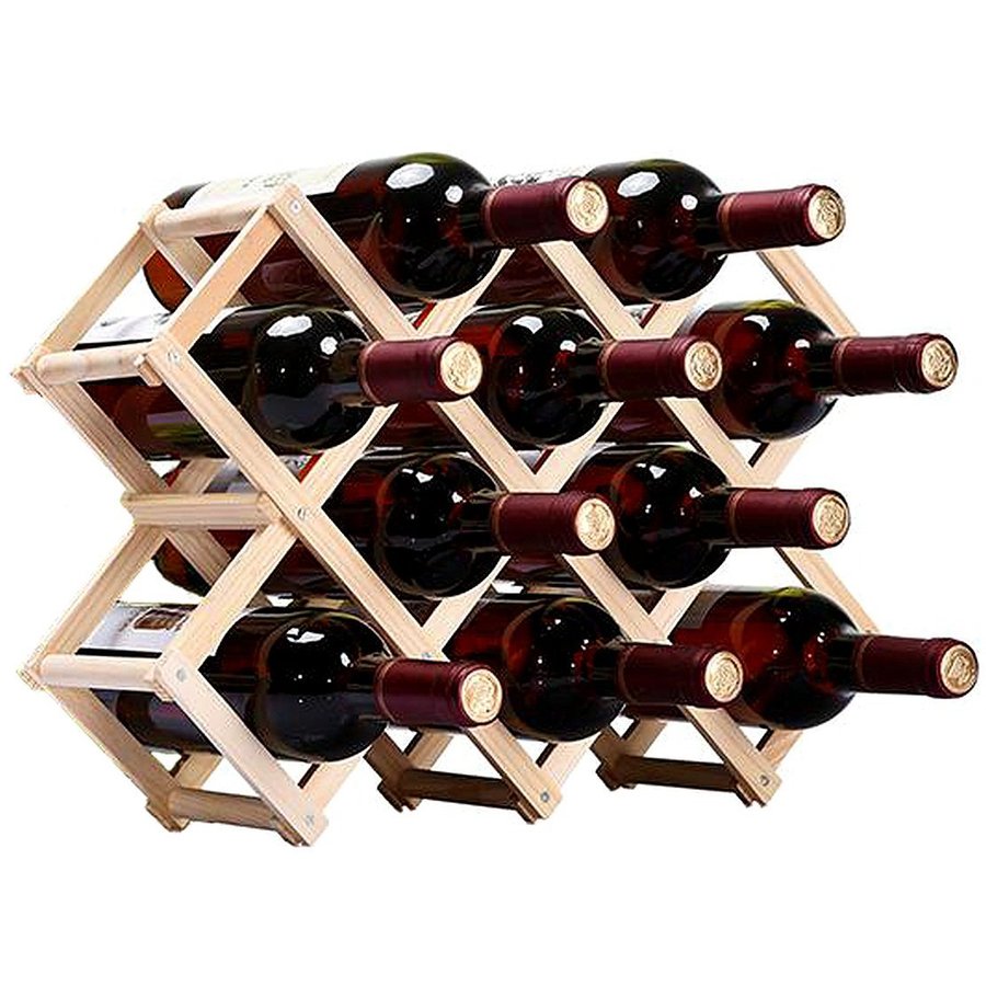 低価格 Zerodeko 3 個のカウンター トップ ワイン ラック木製ワイン ボトル ラック自立型ワイン ホルダー ディスプレイ ラック木製自立型ワイン