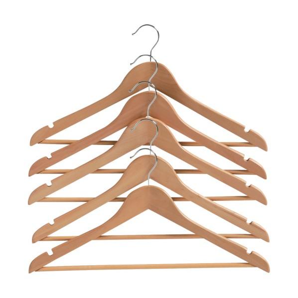 肩部分に凹み木製ハンガー 20本 【公式通販】