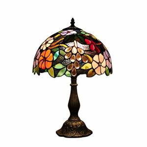 「81SHOP」 テーブルスタンド ステンドランプ ステンドグラス ユリ花柄 レトロな雰囲気ティファニー ランプ 照明 室内装飾