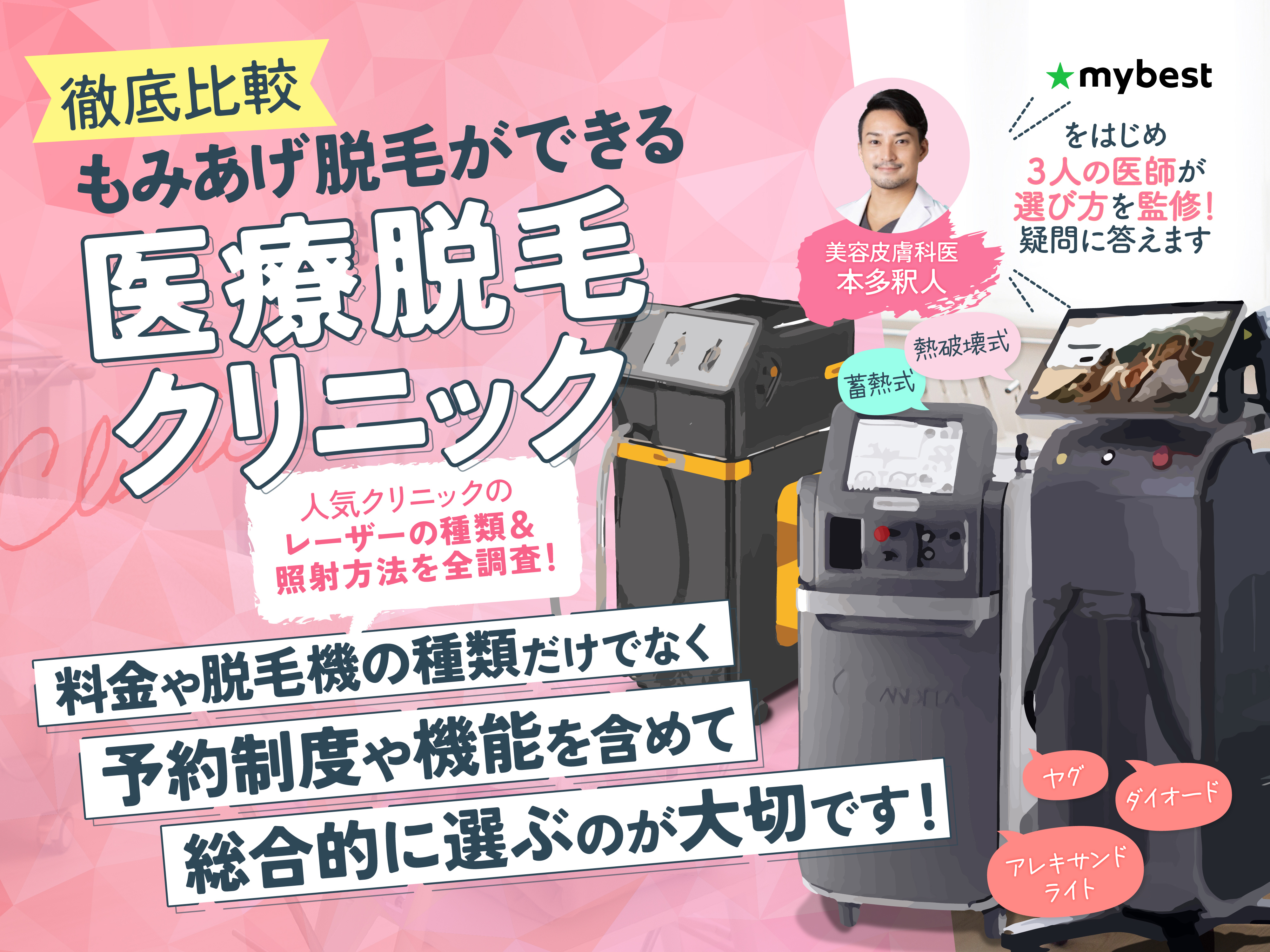 もみあげ脱毛の医療脱毛クリニックのおすすめ人気ランキング【2026年徹底比較】 | マイベスト