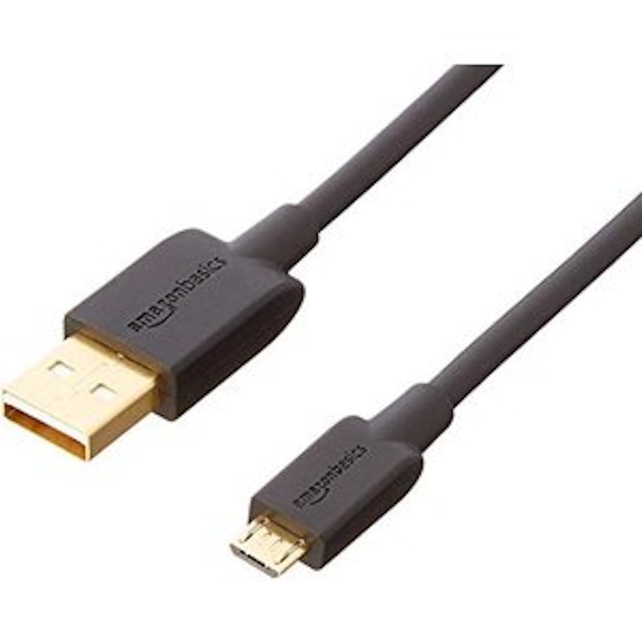 USB 2A ～ MicroB ケーブル 0.3m 通常口～台形口-