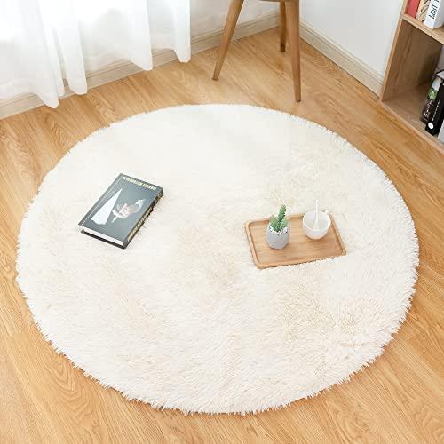 北欧円形ラグ・カーペット（ベージュ、ホワイト） 300円OFFクーポン