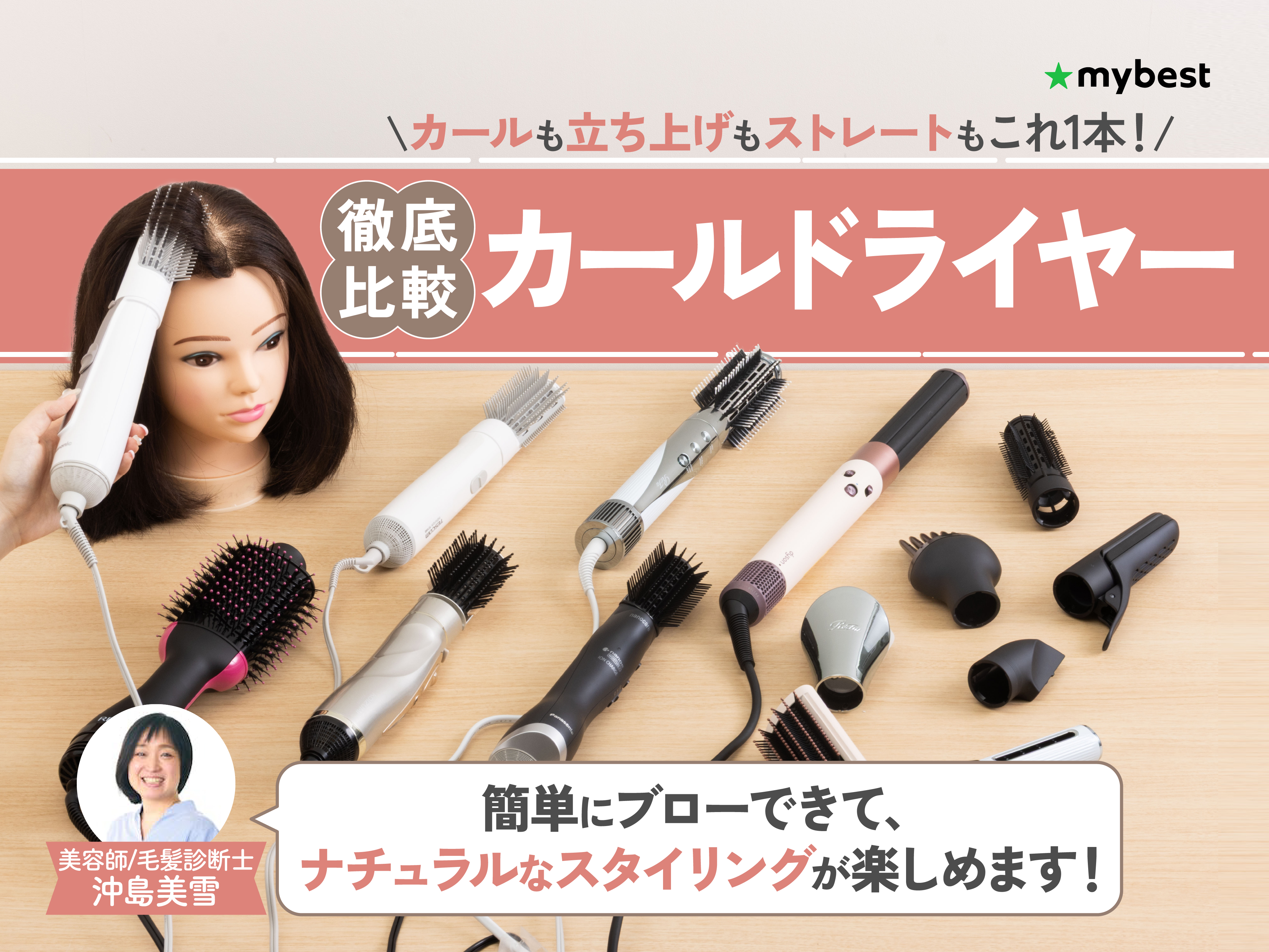 ヘアドライヤー ブラシ　ホットエアーブラシ 5 IN 1　ダークネイビー 特価☆多機能ヘアドライヤー ホットエアーブラシ 5 IN 1 ブラック KLD