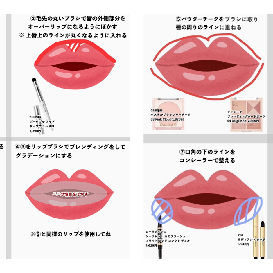 韓国風オーバーリップ実践時のおすすめのアイテム