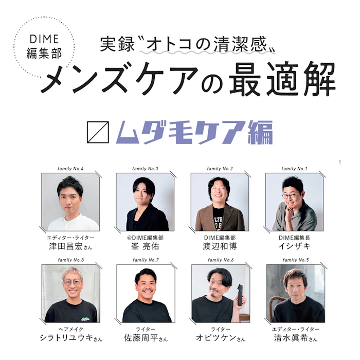 DIME編集部によるメンズケアの最適解 〜ムダ毛ケアアイテム〜