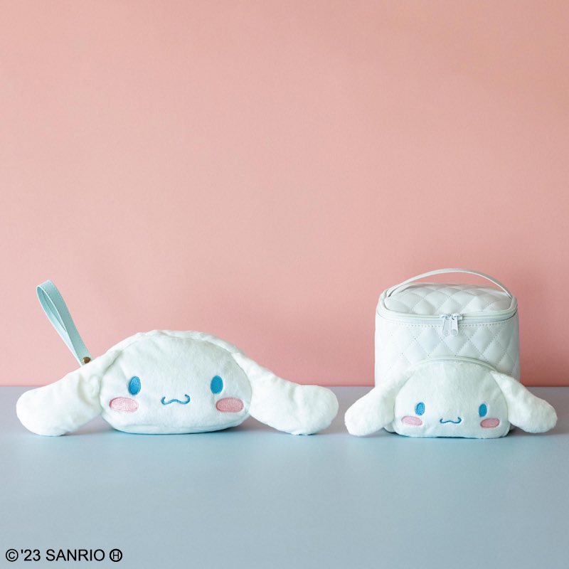 ローソンとHMV限定発売のシナモロールムック本、ぬいぐるみポーチとバニティポーチ可愛すぎるな