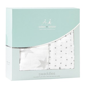 エイデンアンドアネイ おくるみ 2セット Aden+Anais swaddling wrap (11/fluro grey) 1枚目