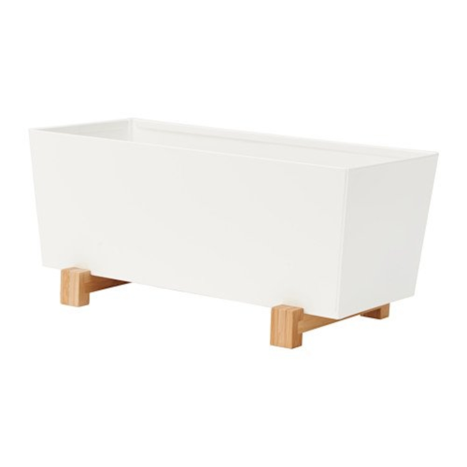 IKEA BITTERGURKA 鉢カバー ホワイト 1枚目