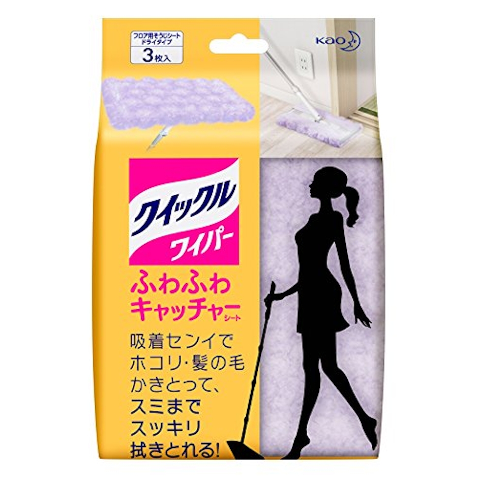 クイックルワイパー フロア用掃除道具 ふわふわキャッチャーシート 3枚 1枚目