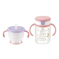 リッチェル Richell アクリア いきなりストローマグセット ピンク 1枚目