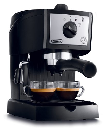 デロンギ エスプレッソ・カプチーノメーカー EC152J ブラック×シルバー 1枚目