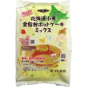 アグリシステム 北海道小麦 全粒粉ホットケーキミックス 1枚目