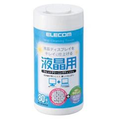 ELECOM 液晶用 ウェットクリーニングティッシュ 80枚 1枚目