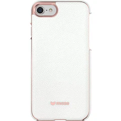 mozo iphone 7 back cover case white leather 1枚目