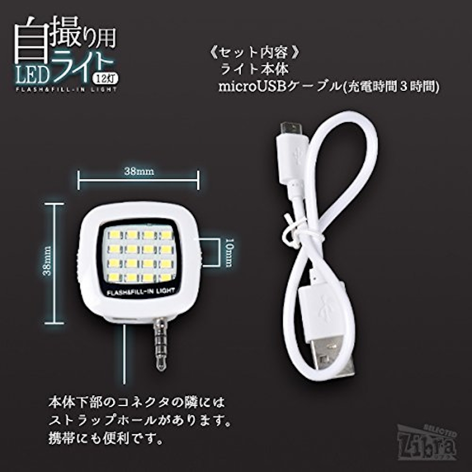 テレマティクス 自撮り 12灯LEDライト LBR-SLED12 1枚目