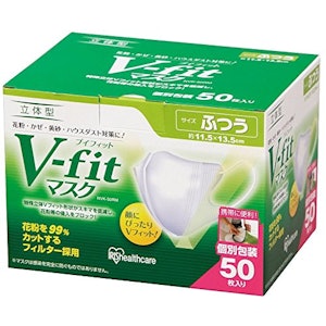 アイリスオーヤマ マスク 立体 Vフィット 50枚入り 1枚目