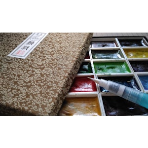 吉祥 日本画用絵具 角顔彩 上製 18色 1枚目