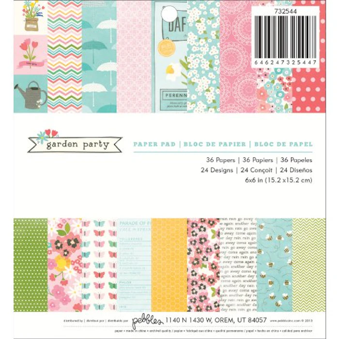 American Crafts ペーパーパッド garden party 732544 1枚目
