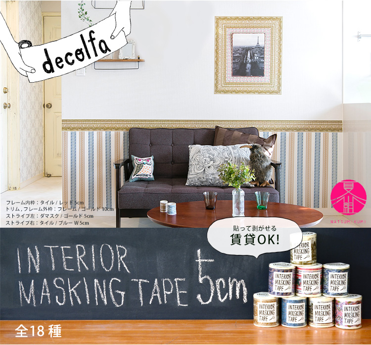 デコルファ×夏水組 インテリアマスキングテープ 1枚目