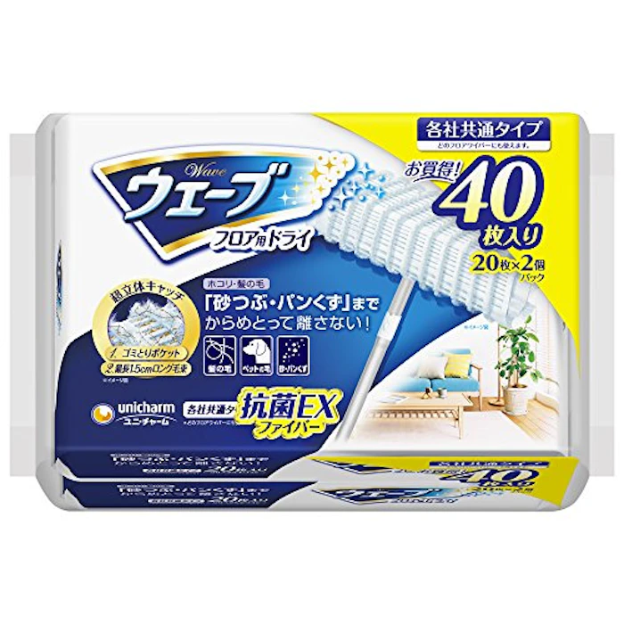 ユニ・チャーム ウェ−ブ フロア用ドライシート抗菌EXファイバー - 2枚目