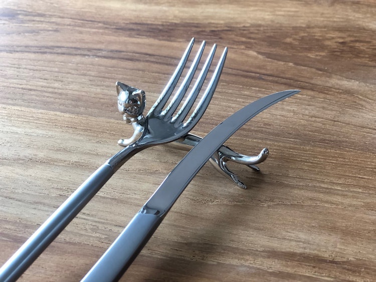 逸品社 ナイフレスト ネコ 1枚目