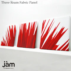 Jam 3連ファブリックパネル experimental works-red- 1枚目
