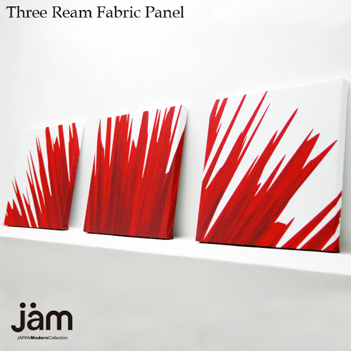 Jam 3連ファブリックパネル experimental works-red- 1枚目