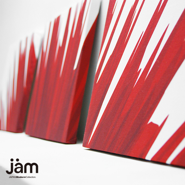 Jam 3連ファブリックパネル experimental works-red- 3枚目