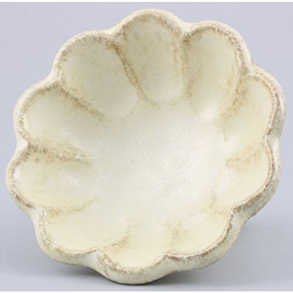 うつわ魯庵 美濃焼 カネコ小兵 ボウル 8cm 白 練輪花 555-0009 1枚目
