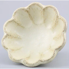 うつわ魯庵 美濃焼 カネコ小兵 ボウル 8cm 白 練輪花 555-0009 1枚目