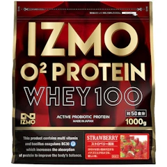 IZMO O2 プロテインホエイ100 ストロベリー風味 1枚目