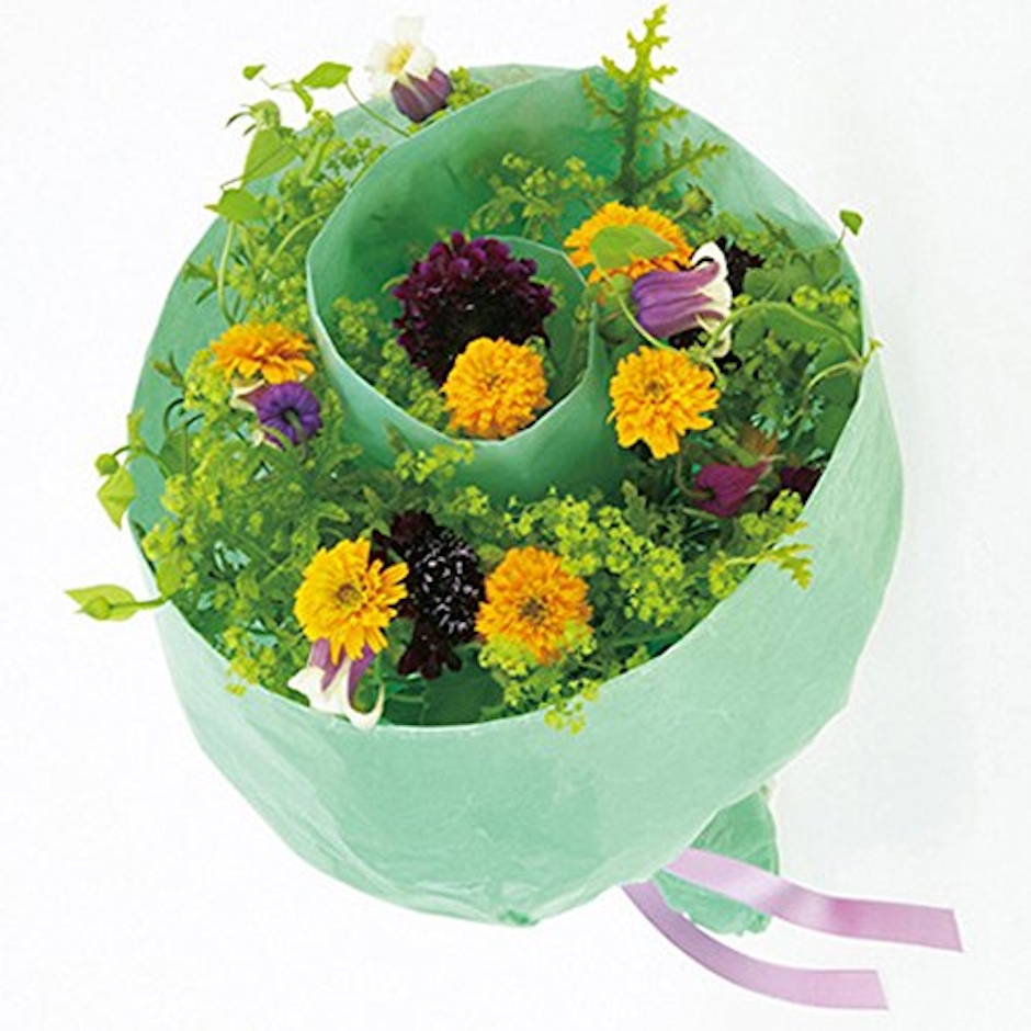 シモジマ カラーワックスペーパー ミント 75x50cm 50枚入 1枚目