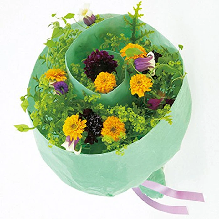 シモジマ カラーワックスペーパー ミント 75x50cm 50枚入 1枚目