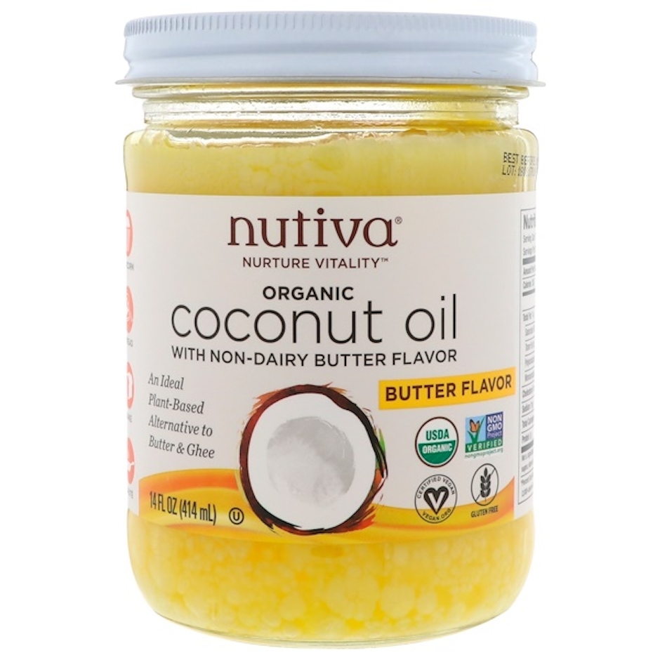 Nutiva オーガニック ココナッツオイル バター風味 1枚目