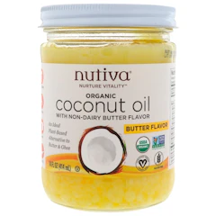 Nutiva オーガニック ココナッツオイル バター風味 1枚目