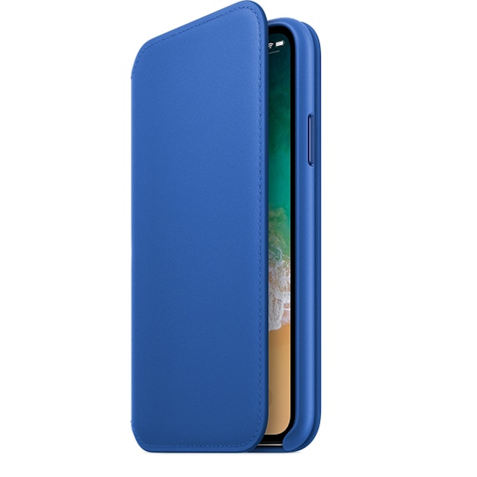 Apple iPhone X レザーフォリオケース 1枚目