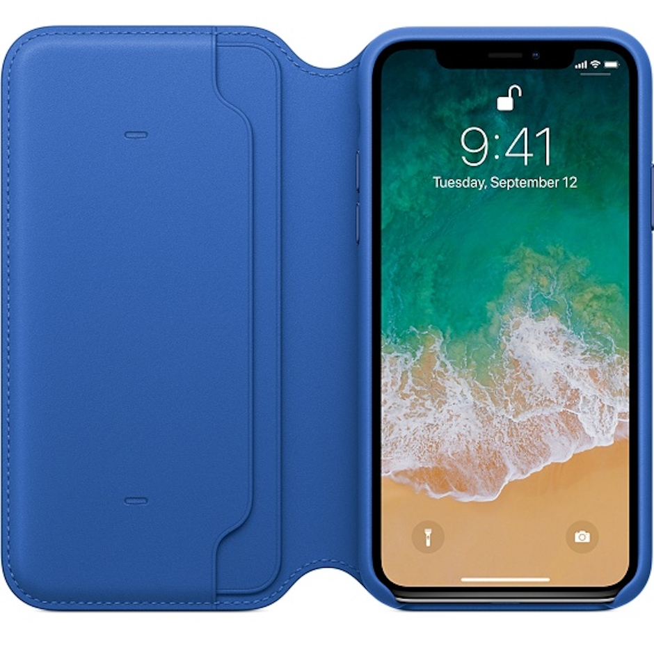 Apple iPhone X レザーフォリオケース 2枚目