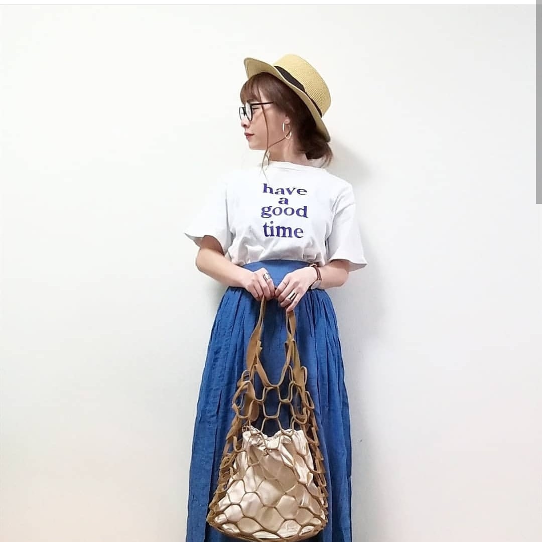 PIERROT 楊柳スラブロングスカート 1枚目