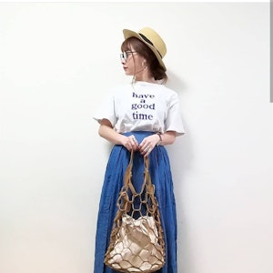 PIERROT 楊柳スラブロングスカート 1枚目