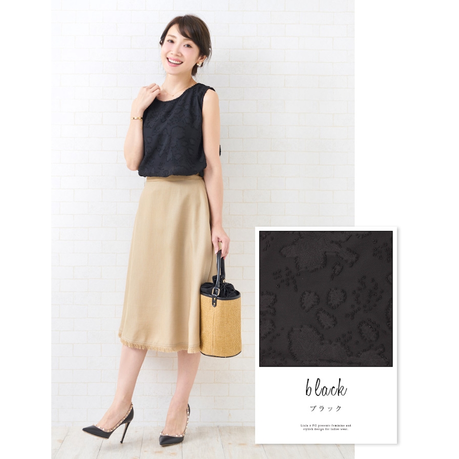 Liala×PG フラワー シフォン ブラウス lpg511-0082-1 5枚目
