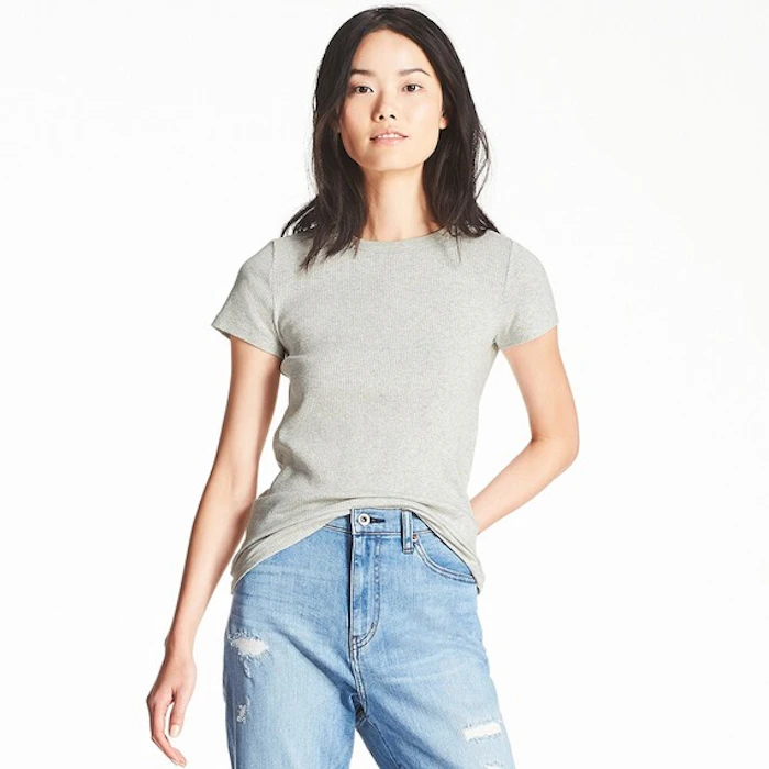 UNIQLO スーピマコットンリブクルーネックT(半袖) 2枚目