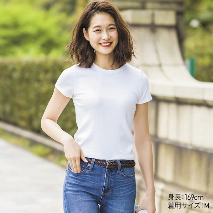 UNIQLO スーピマコットンリブクルーネックT(半袖) 4枚目